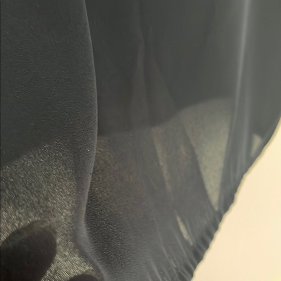 Banana Republic Blue Short Sleeve Relaxed Blouse with White Piping - Picture 5 of 7